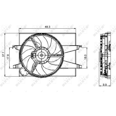 NRF | Lüfter, Motorkühlung | 47006
