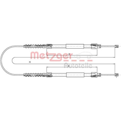 Metzger | Seilzug, Feststellbremse | 1171.11