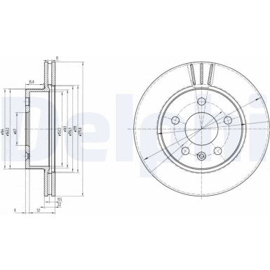 Delphi | Bremsscheibe | BG3296