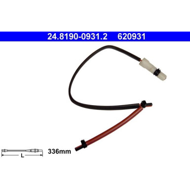 ATE | Warnkontakt, Bremsbelagverschleiß | 24.8190-0931.2