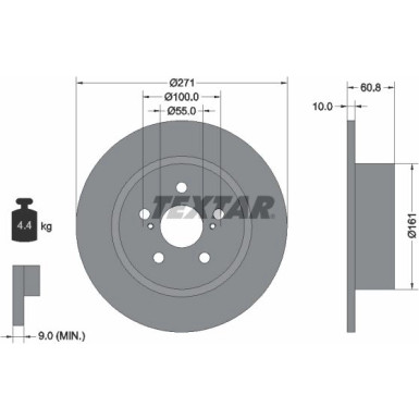 Textar | Bremsscheibe | 92126503