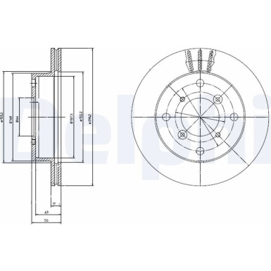 Delphi | Bremsscheibe | BG2645