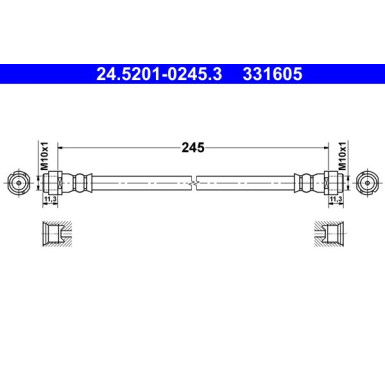 ATE | Bremsschlauch | 24.5201-0245.3