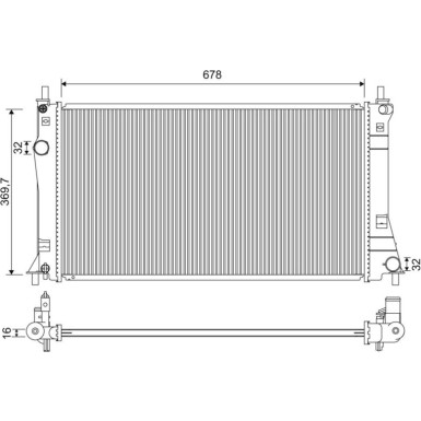 Valeo | Kühler, Motorkühlung | 701263