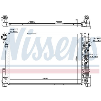 Nissens | Kühler, Motorkühlung | 67161