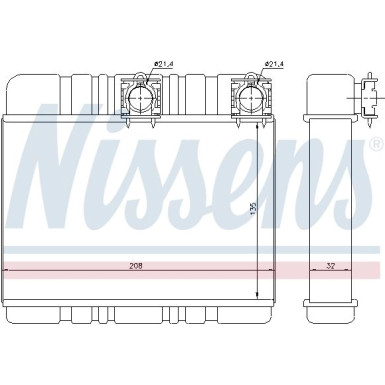 Nissens | Wärmetauscher, Innenraumheizung | 70514