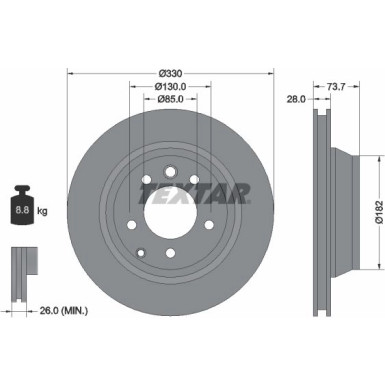 Textar | Bremsscheibe | 92122005