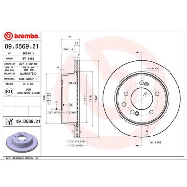 Brembo | Bremsscheibe | 09.D569.21