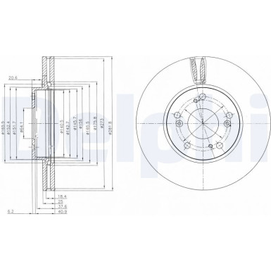 Delphi | Bremsscheibe | BG4119