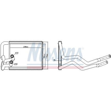 Nissens | Wärmetauscher, Innenraumheizung | 707070