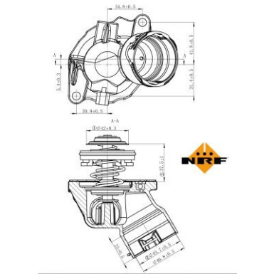 NRF | Thermostat, Kühlmittel | 725032