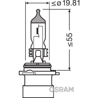 Osram | Glühlampe, Fernscheinwerfer | Original HB4A 12V Faltschachtel | 9006XS