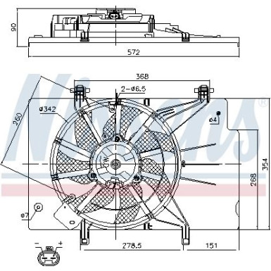 Nissens | Lüfter, Motorkühlung | 85768