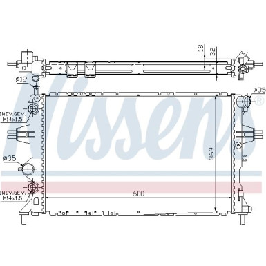 Nissens | Kühler, Motorkühlung | 63247A