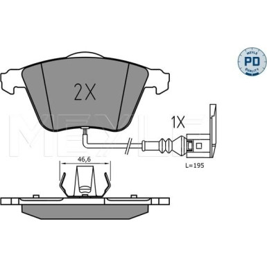 Meyle | Bremsbelagsatz, Scheibenbremse | 025 240 2120/PD