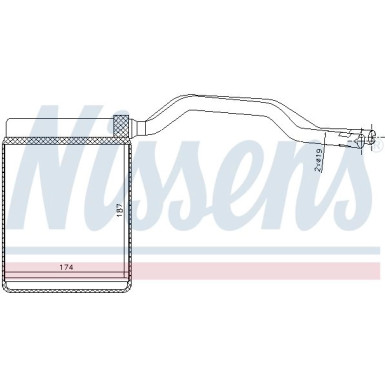 Nissens | Wärmetauscher, Innenraumheizung | 71777