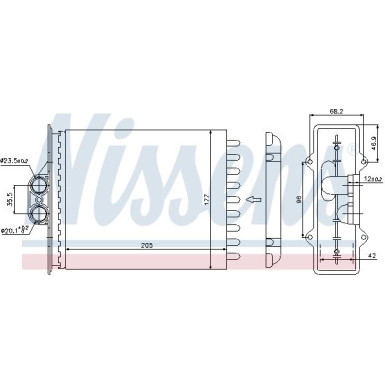 Nissens | Wärmetauscher, Innenraumheizung | 72657