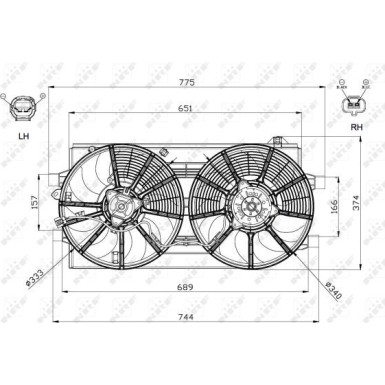 NRF | Lüfter, Motorkühlung | 47570