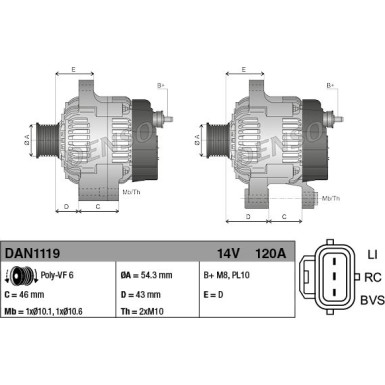 Denso | Generator | DAN1119