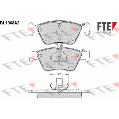 FTE | Bremsbelagsatz, Scheibenbremse | 9010146