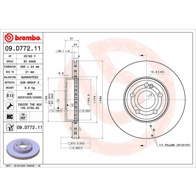 Brembo | Bremsscheibe | 09.D772.11