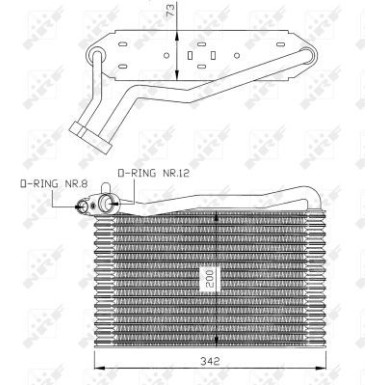 NRF | Verdampfer, Klimaanlage | 36037
