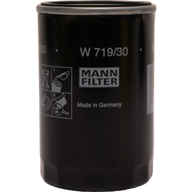 MANN-FILTER W 719/30 Ölfilter 3/4-16 UNF, mit einem Rücklaufsperrventil, Anschraubfilter