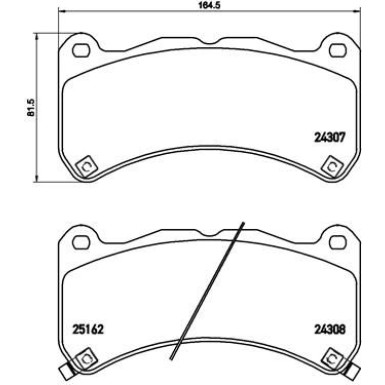 Brembo | Bremsbelagsatz, Scheibenbremse | P 83 146