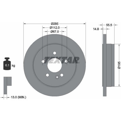 Textar | Bremsscheibe | 92090003