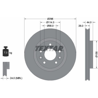 Textar | Bremsscheibe | 92274203