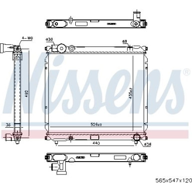 Nissens | Kühler, Motorkühlung | 64179