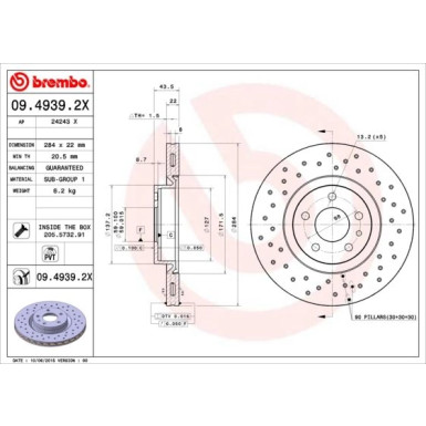 Brembo | Bremsscheibe | 09.4939.2X