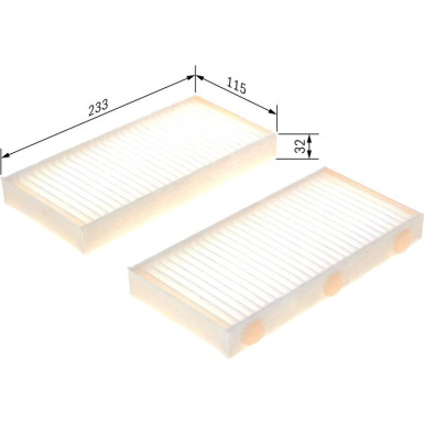 BOSCH 1 987 435 046 Innenraumfilter FILTER+