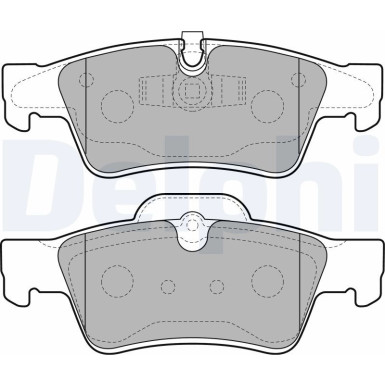 Delphi | Bremsbelagsatz, Scheibenbremse | LP2124