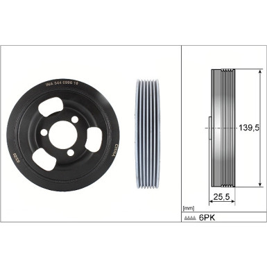 INA | Riemenscheibe, Kurbelwelle | 544 0096 10