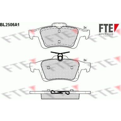 FTE | Bremsbelagsatz, Scheibenbremse | 9010769