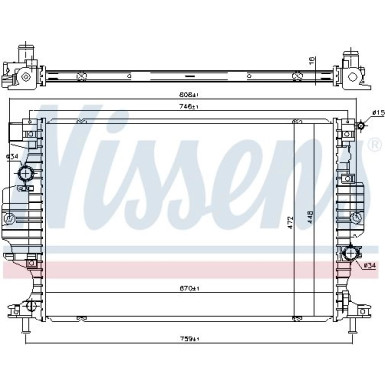 Nissens | Kühler, Motorkühlung | 620152