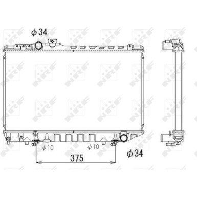 NRF | Kühler, Motorkühlung | 53334