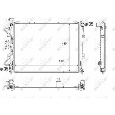 NRF | Kühler, Motorkühlung | 58554