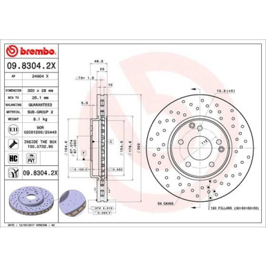 Brembo | Bremsscheibe | 09.8304.2X