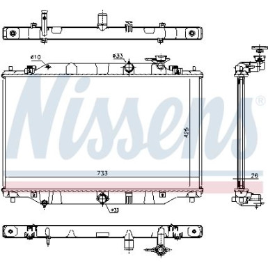 Nissens | Kühler, Motorkühlung | 68532