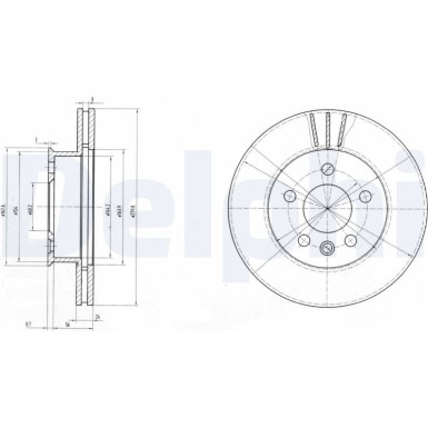 Delphi | Bremsscheibe | BG2717