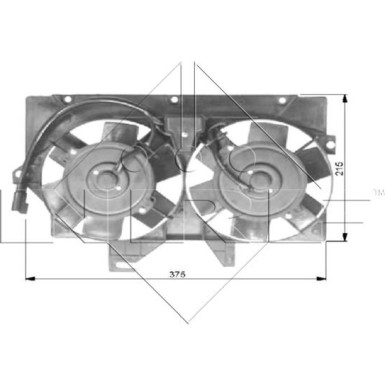 NRF | Lüfter, Motorkühlung | 47036