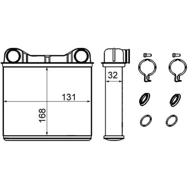 Mahle | Wärmetauscher, Innenraumheizung | AH 238 000S