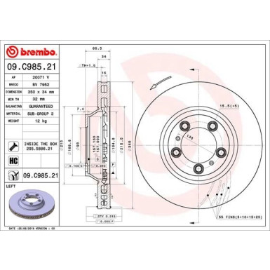 Brembo | Bremsscheibe | 09.C985.21