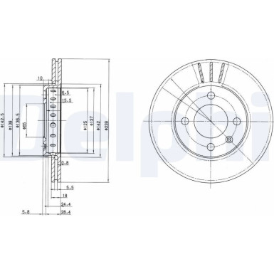 Delphi | Bremsscheibe | BG2982