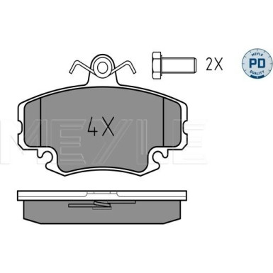 Meyle | Bremsbelagsatz, Scheibenbremse | 025 214 6318/PD