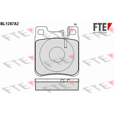 FTE | Bremsbelagsatz, Scheibenbremse | 9010092