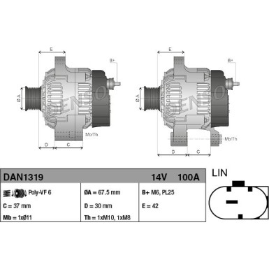 Denso | Generator | DAN1319