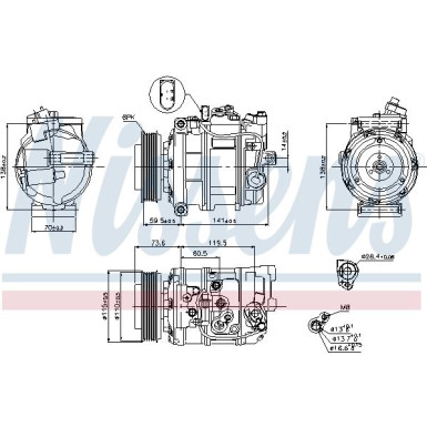 Nissens | Kompressor, Klimaanlage | 89092